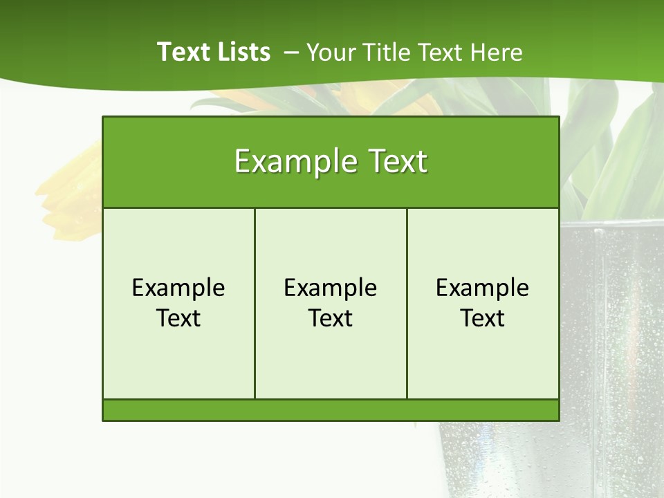 Bright Romantic Tulip PowerPoint Template
