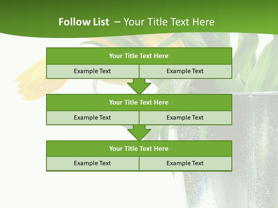 Bright Romantic Tulip PowerPoint Template