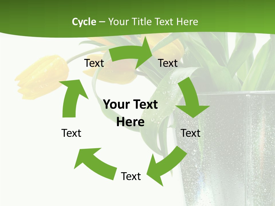 Bright Romantic Tulip PowerPoint Template