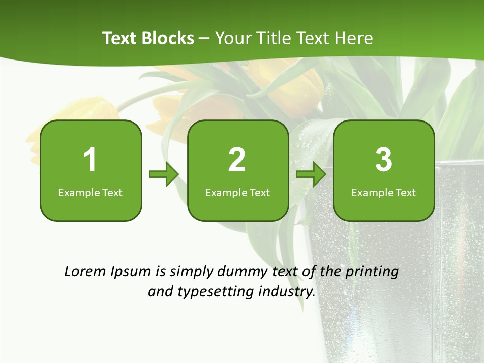 Bright Romantic Tulip PowerPoint Template