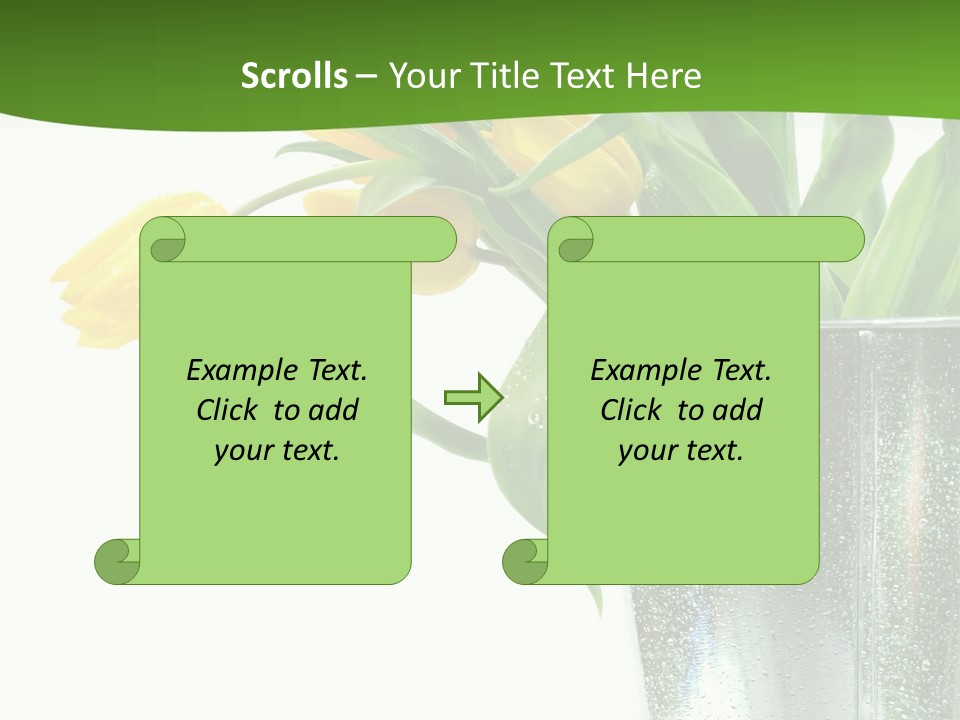 Bright Romantic Tulip PowerPoint Template