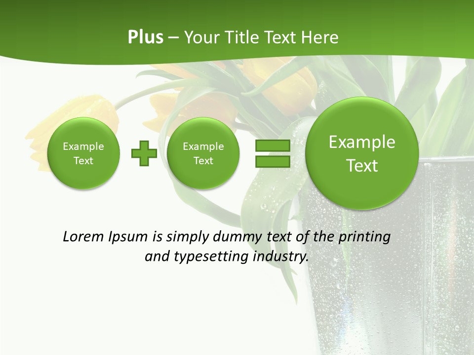 Bright Romantic Tulip PowerPoint Template