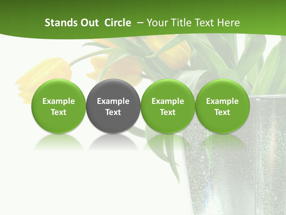 Bright Romantic Tulip PowerPoint Template