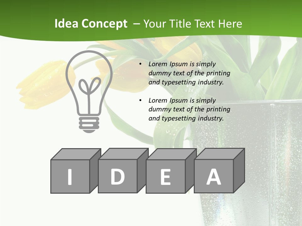 Bright Romantic Tulip PowerPoint Template