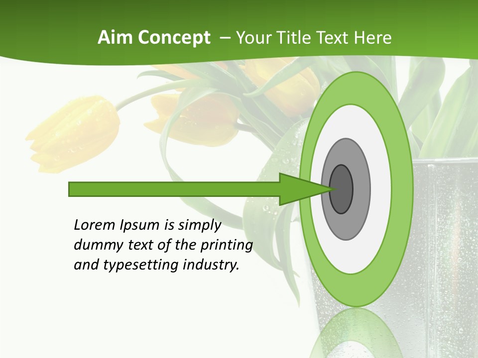 Bright Romantic Tulip PowerPoint Template