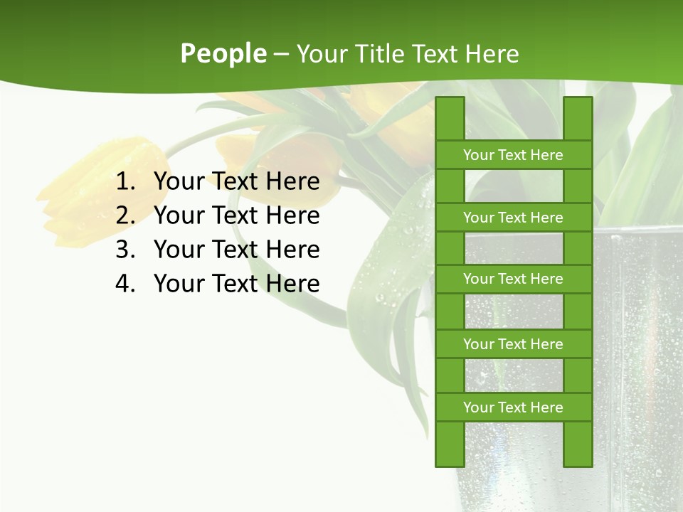 Bright Romantic Tulip PowerPoint Template