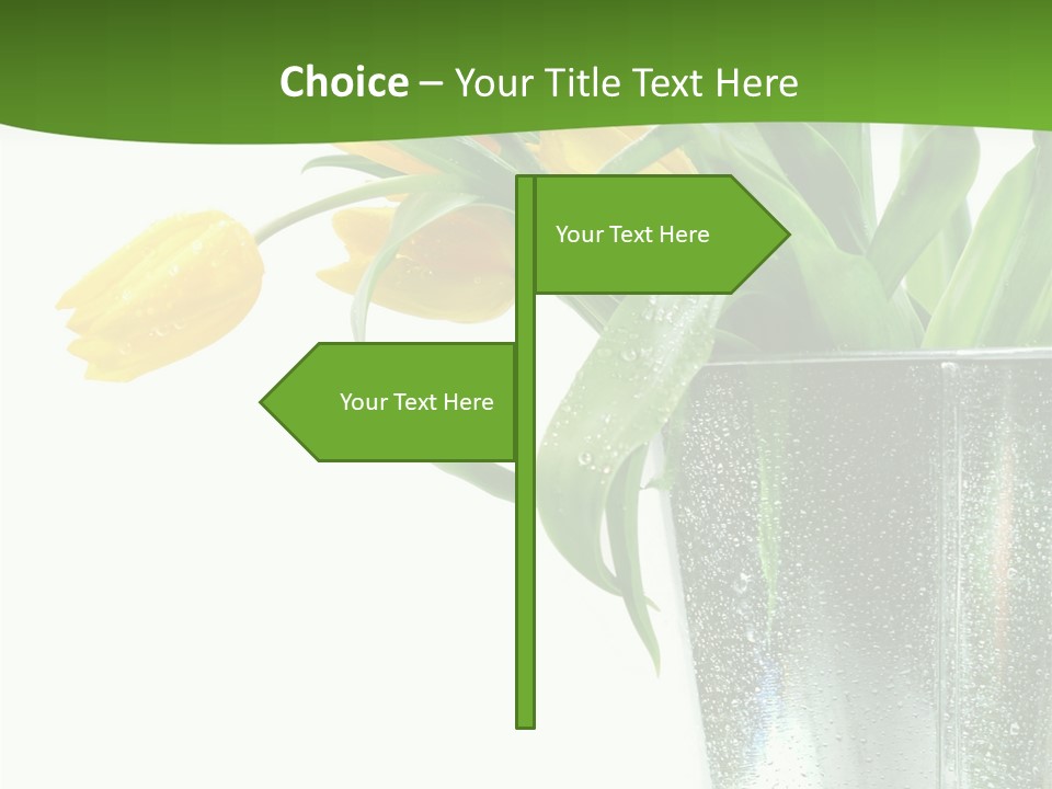 Bright Romantic Tulip PowerPoint Template