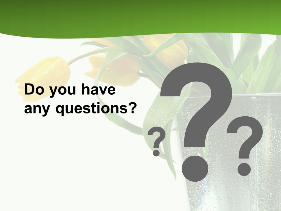 Bright Romantic Tulip PowerPoint Template