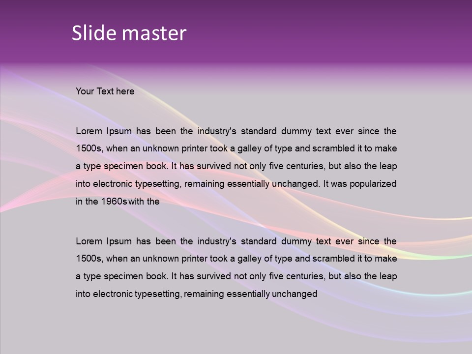 A Colorful Wave On A Black Background PowerPoint Template