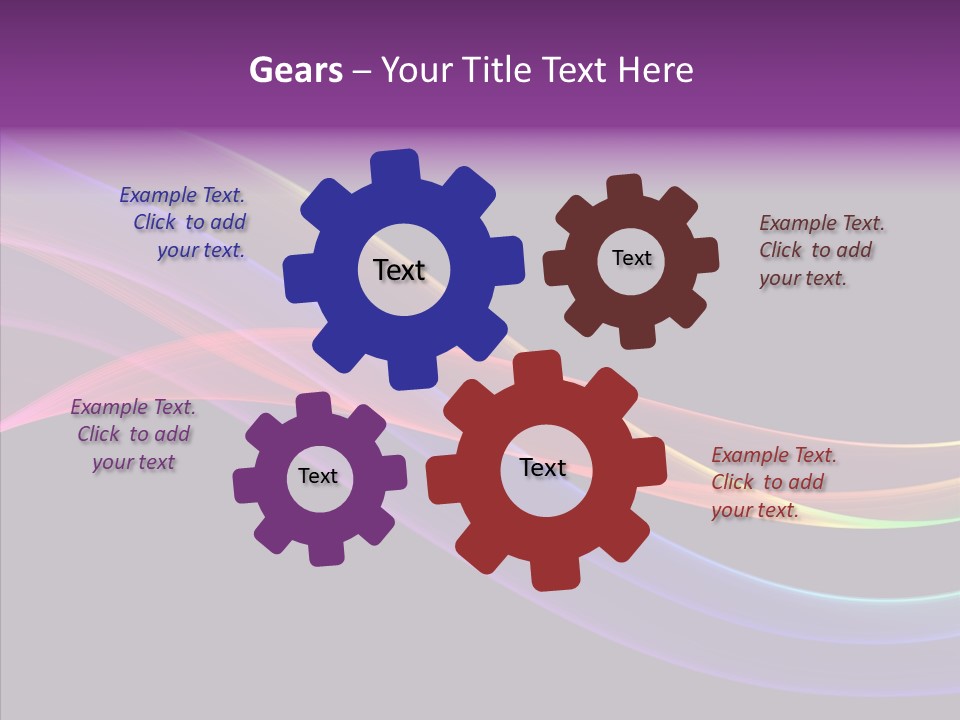 A Colorful Wave On A Black Background PowerPoint Template