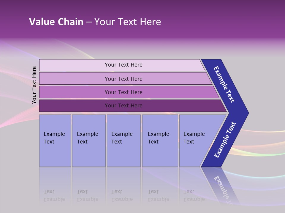 A Colorful Wave On A Black Background PowerPoint Template
