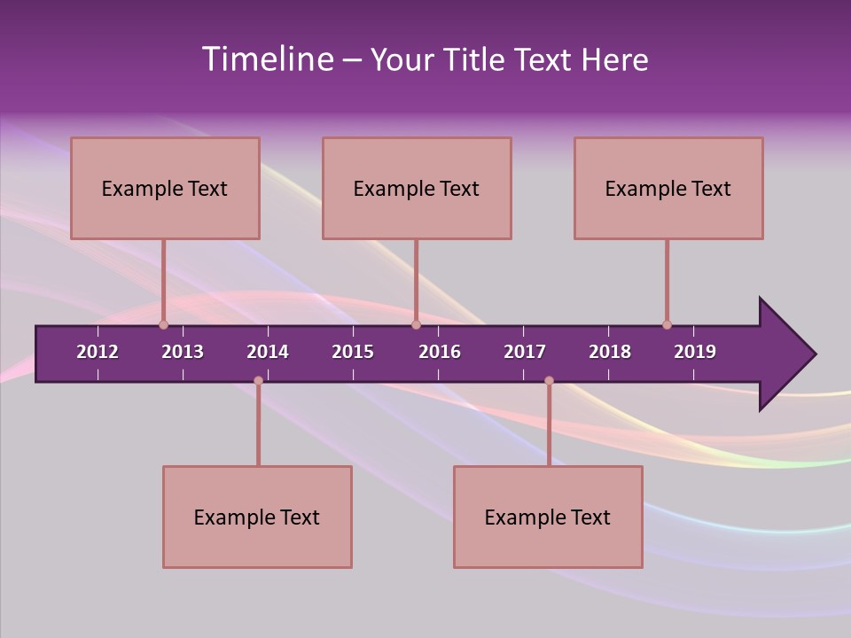 A Colorful Wave On A Black Background PowerPoint Template