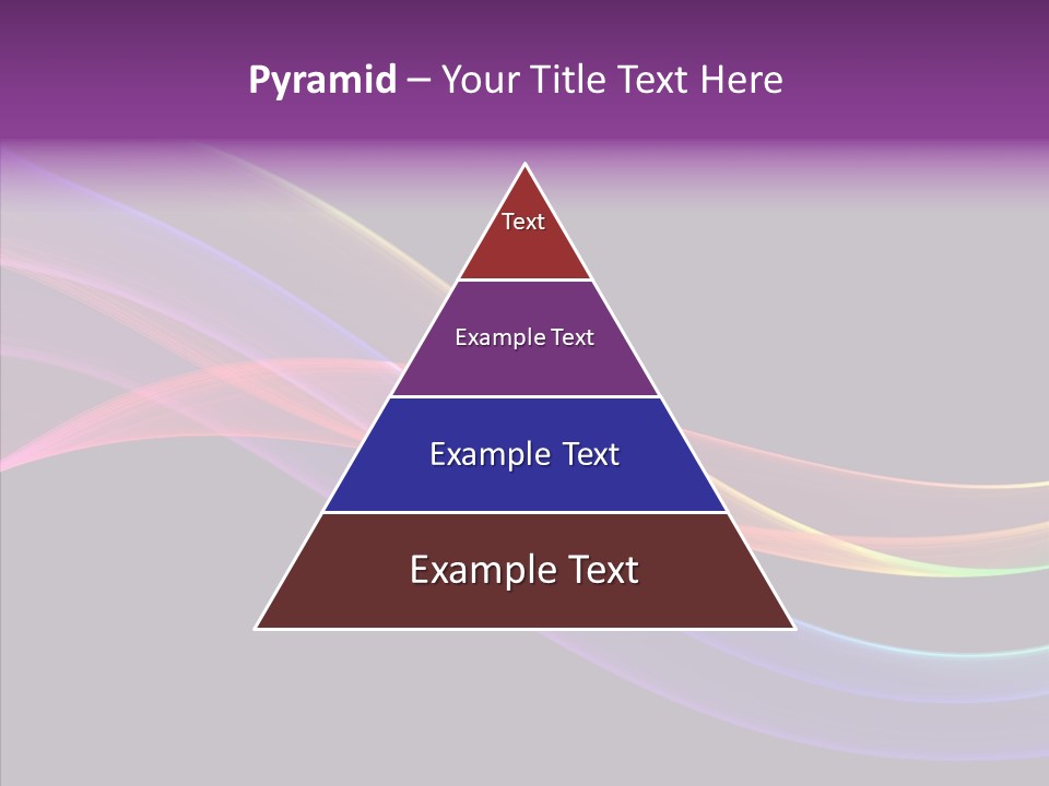 A Colorful Wave On A Black Background PowerPoint Template