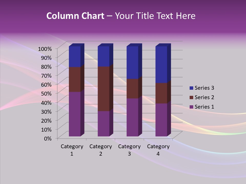 A Colorful Wave On A Black Background PowerPoint Template
