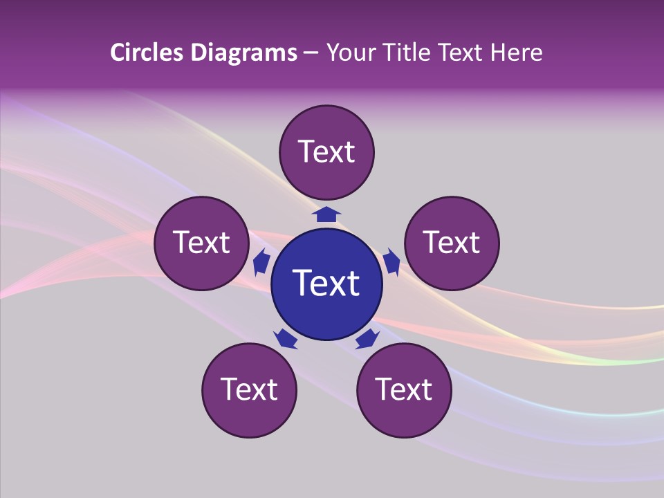 A Colorful Wave On A Black Background PowerPoint Template