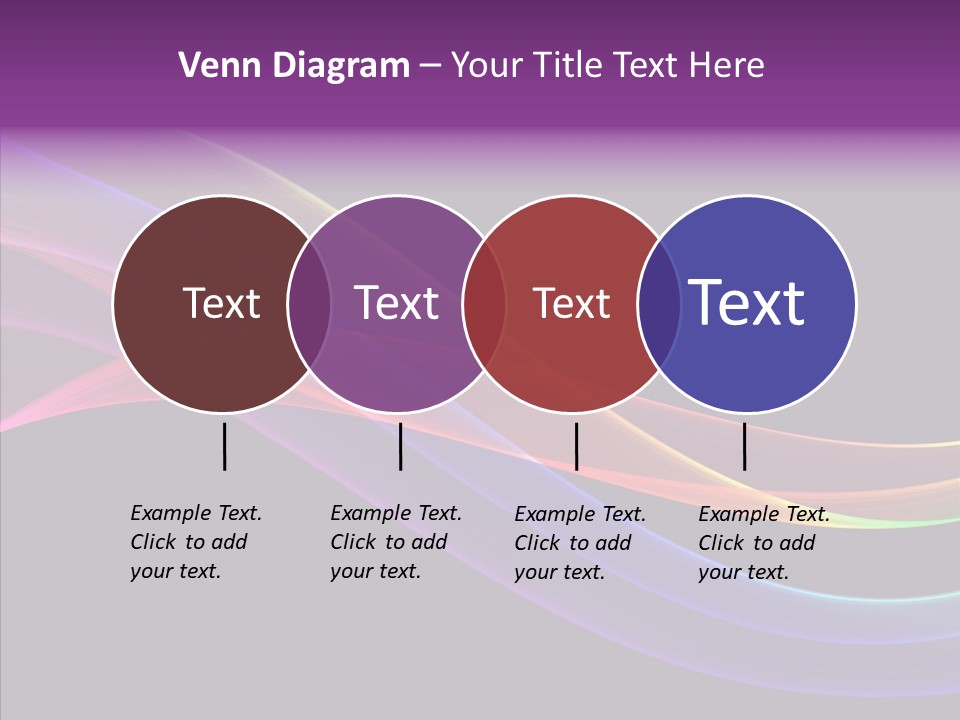 A Colorful Wave On A Black Background PowerPoint Template