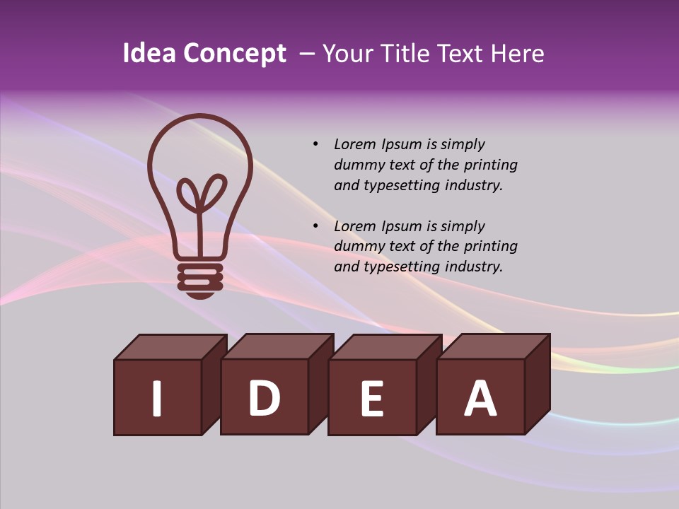 A Colorful Wave On A Black Background PowerPoint Template