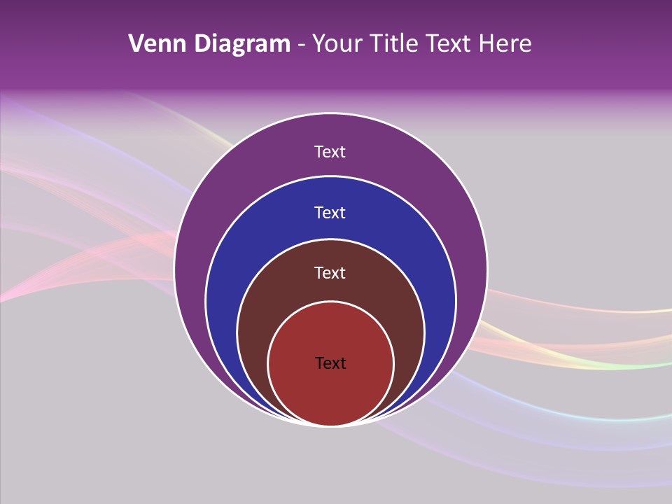 A Colorful Wave On A Black Background PowerPoint Template