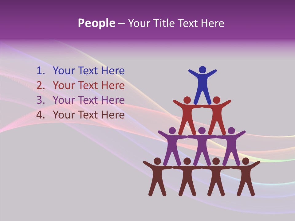 A Colorful Wave On A Black Background PowerPoint Template