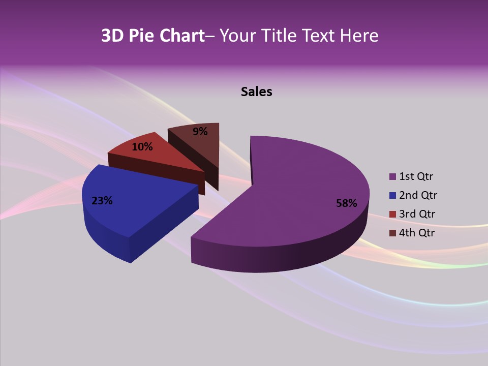 A Colorful Wave On A Black Background PowerPoint Template