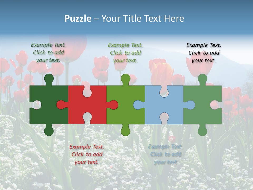 Feeling Garden Tulips PowerPoint Template