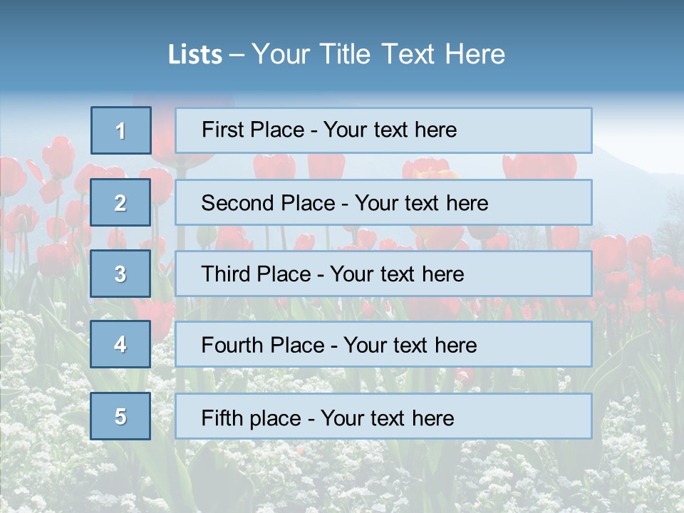 Feeling Garden Tulips PowerPoint Template