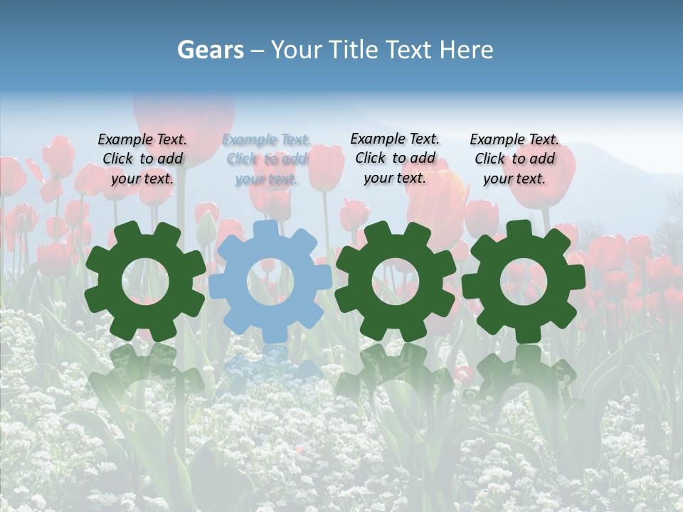 Feeling Garden Tulips PowerPoint Template