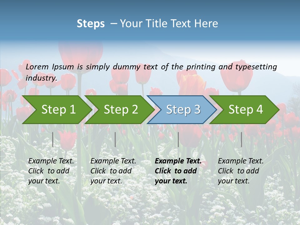 Feeling Garden Tulips PowerPoint Template