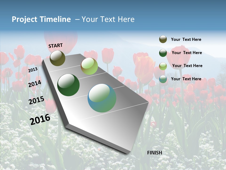 Feeling Garden Tulips PowerPoint Template