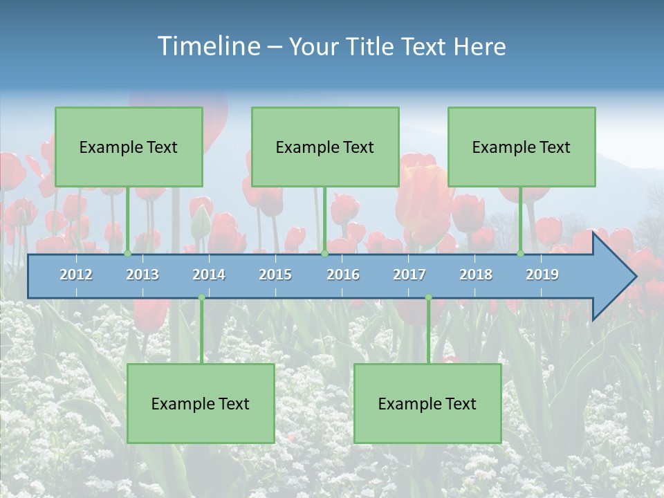 Feeling Garden Tulips PowerPoint Template