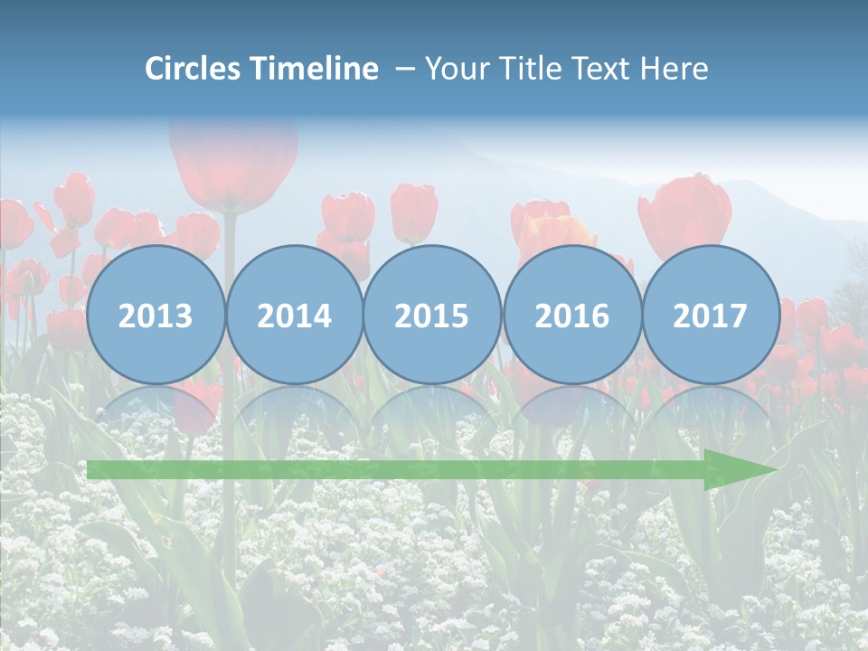 Feeling Garden Tulips PowerPoint Template