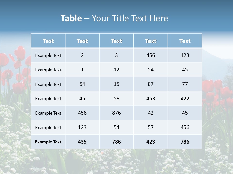 Feeling Garden Tulips PowerPoint Template