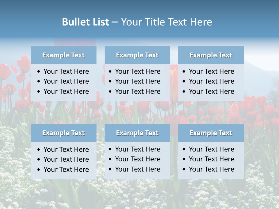 Feeling Garden Tulips PowerPoint Template