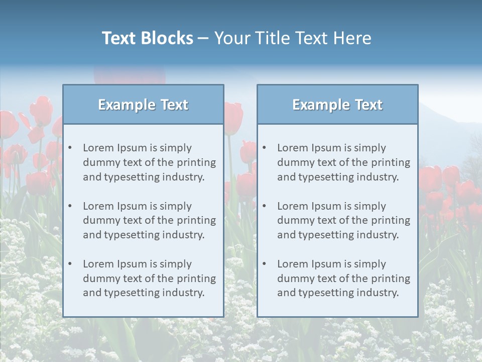 Feeling Garden Tulips PowerPoint Template