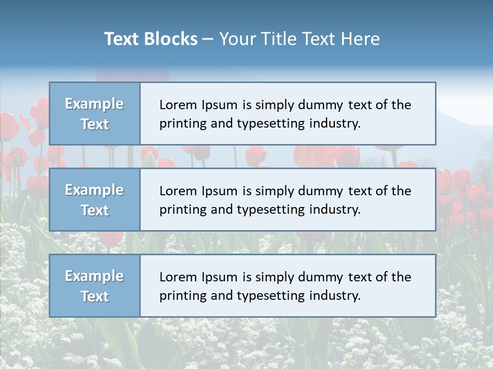 Feeling Garden Tulips PowerPoint Template