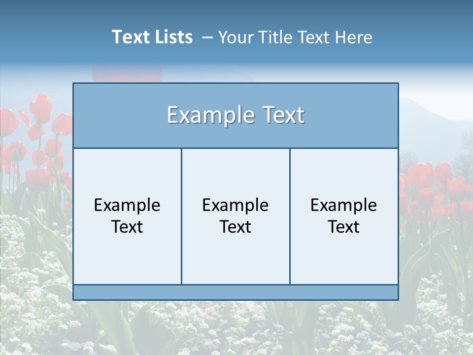 Feeling Garden Tulips PowerPoint Template