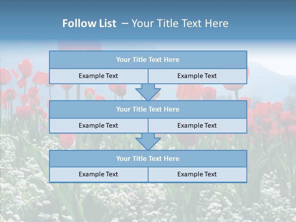 Feeling Garden Tulips PowerPoint Template