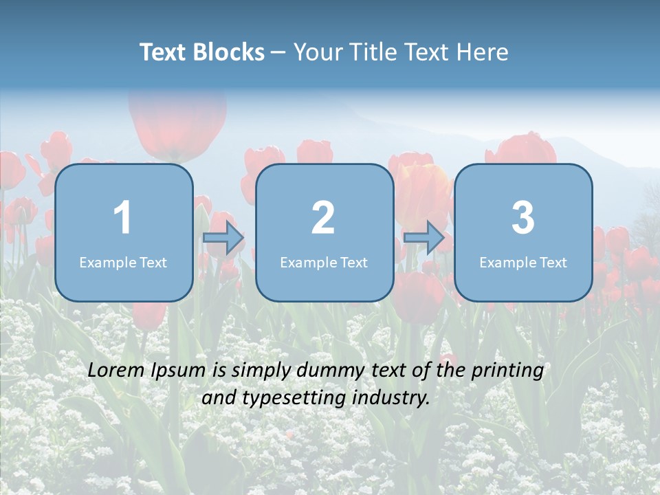 Feeling Garden Tulips PowerPoint Template