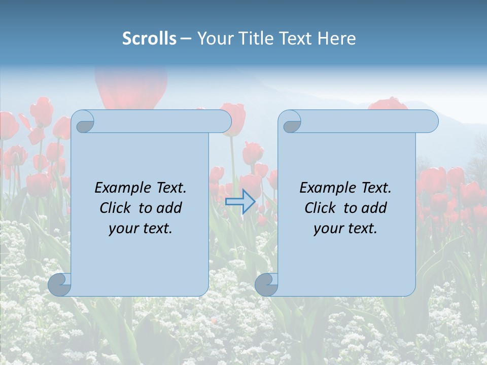 Feeling Garden Tulips PowerPoint Template