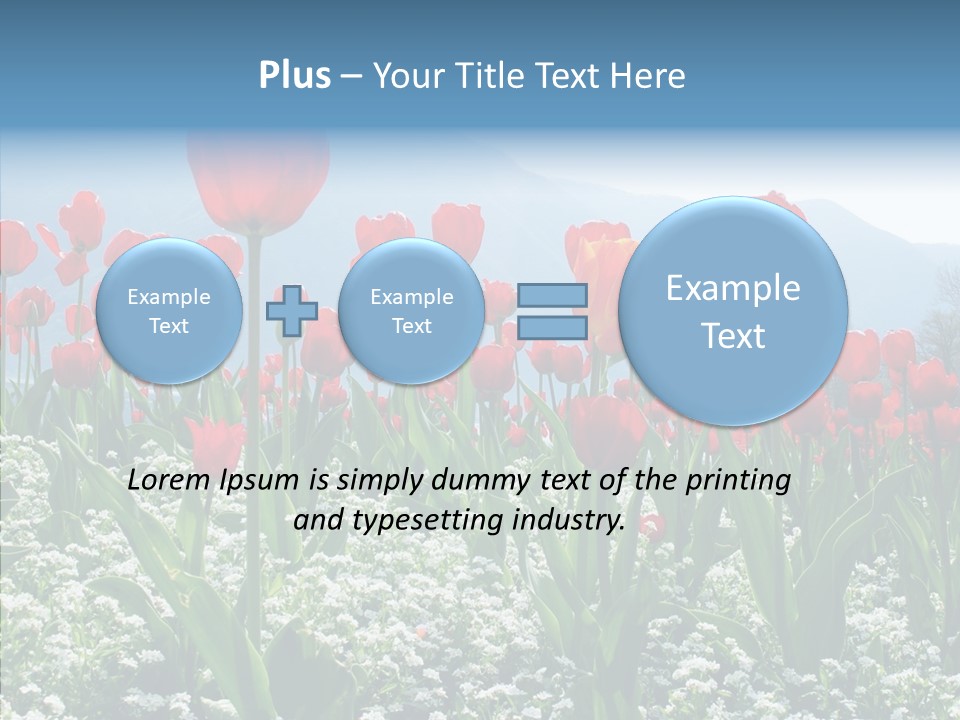 Feeling Garden Tulips PowerPoint Template