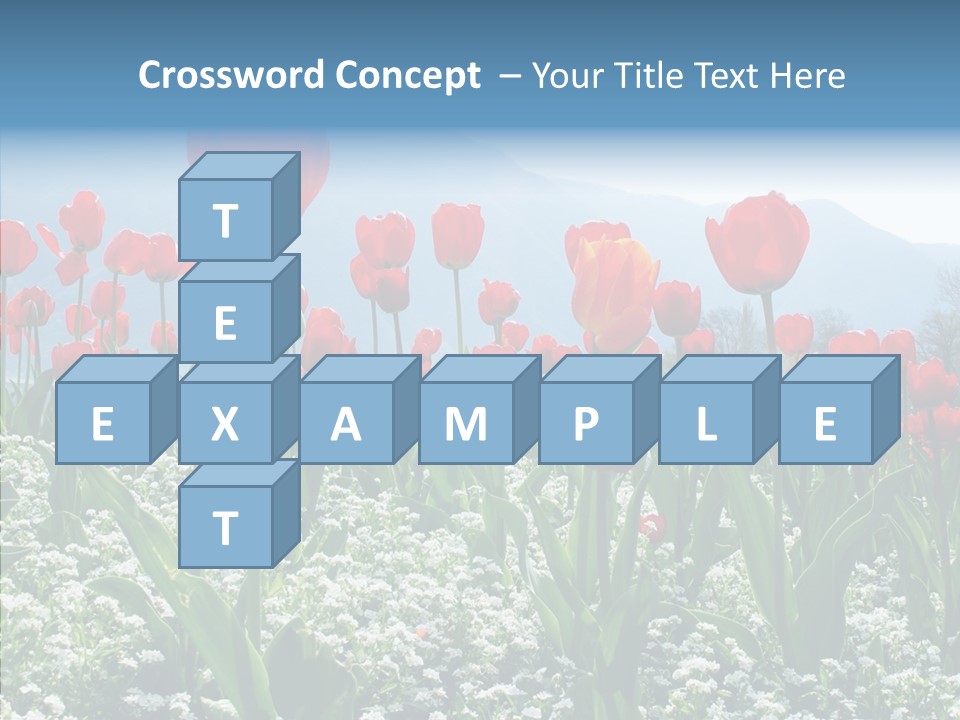 Feeling Garden Tulips PowerPoint Template