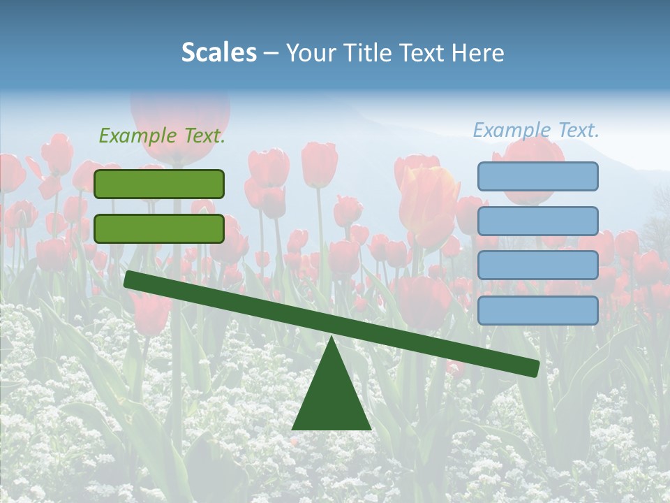 Feeling Garden Tulips PowerPoint Template