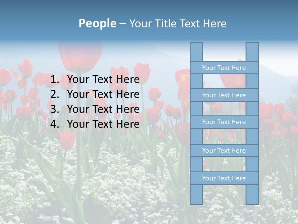 Feeling Garden Tulips PowerPoint Template