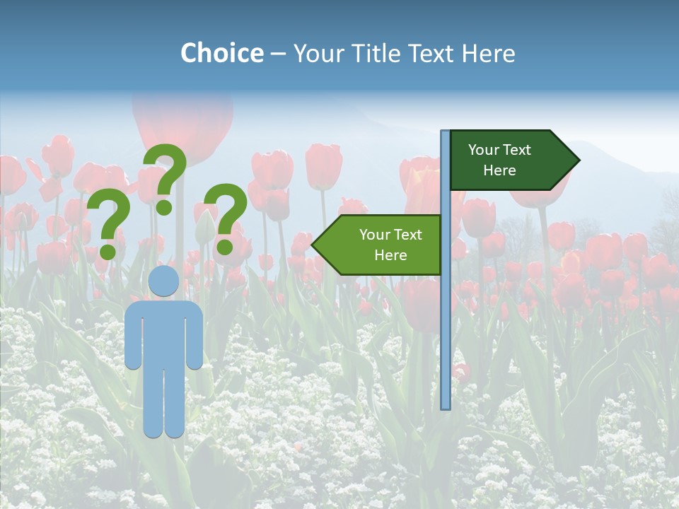 Feeling Garden Tulips PowerPoint Template
