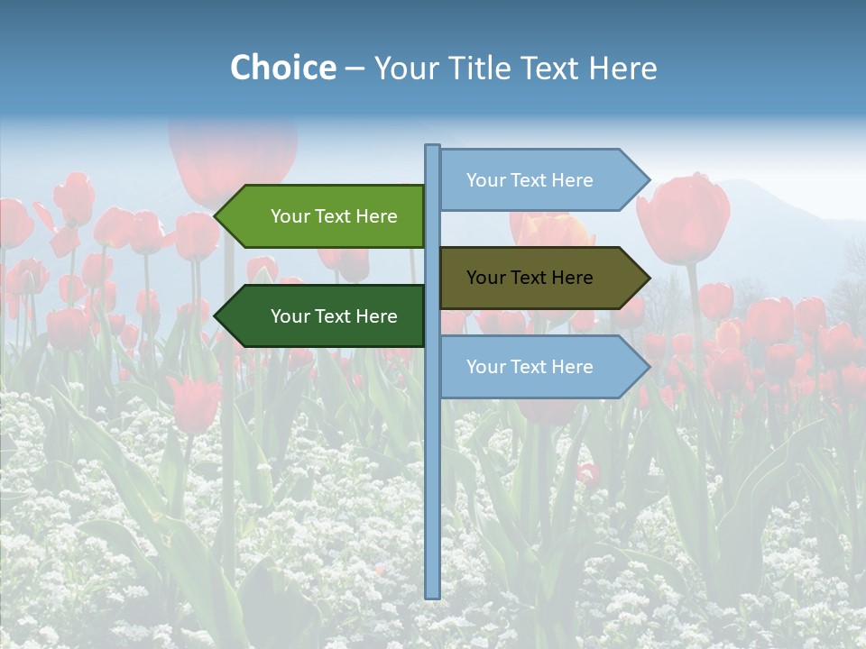 Feeling Garden Tulips PowerPoint Template