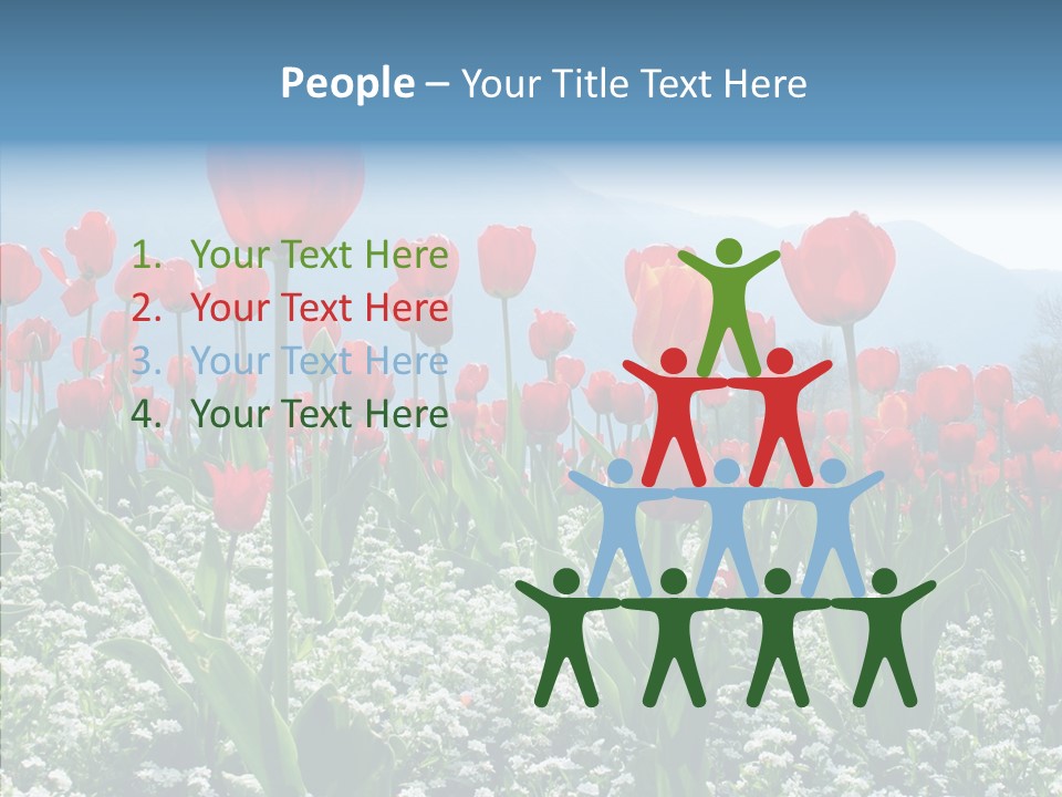 Feeling Garden Tulips PowerPoint Template
