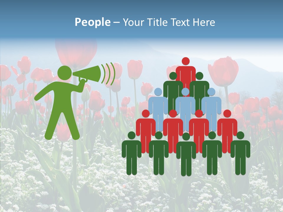 Feeling Garden Tulips PowerPoint Template