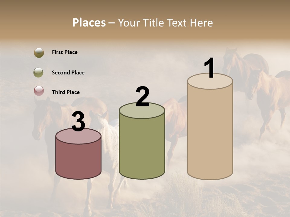 Herd Hillside Desert PowerPoint Template