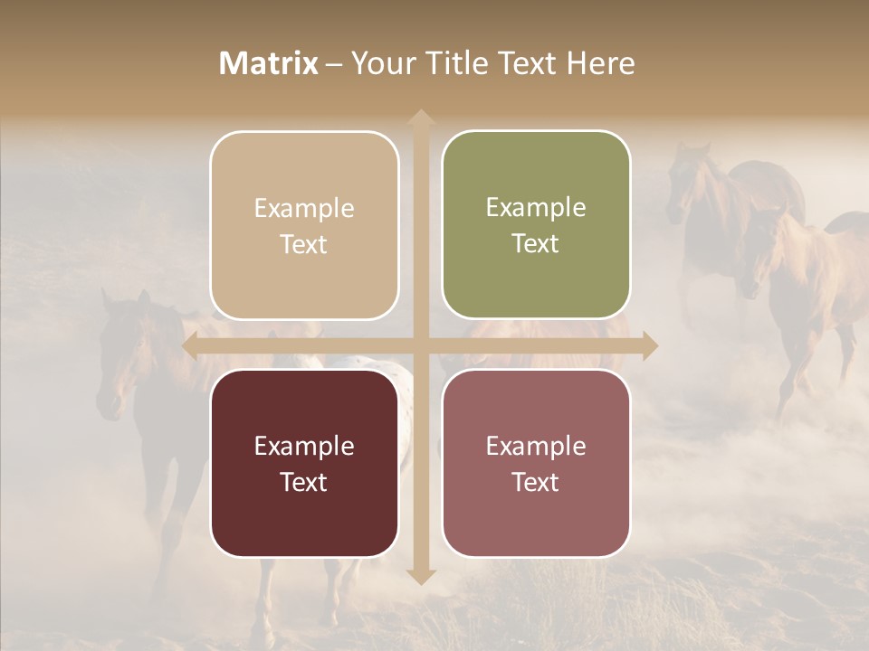 Herd Hillside Desert PowerPoint Template