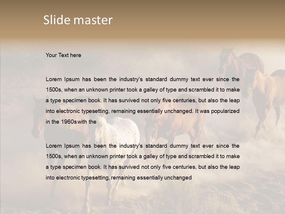 Herd Hillside Desert PowerPoint Template